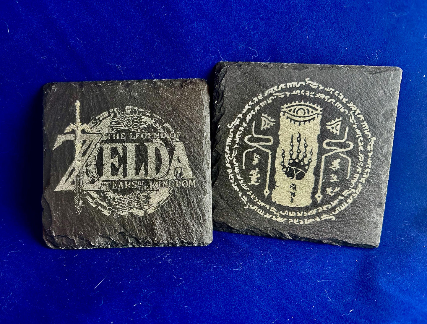 Set of 2 Slate Coasters - The Legend of Zelda: Tears of the Kingdom