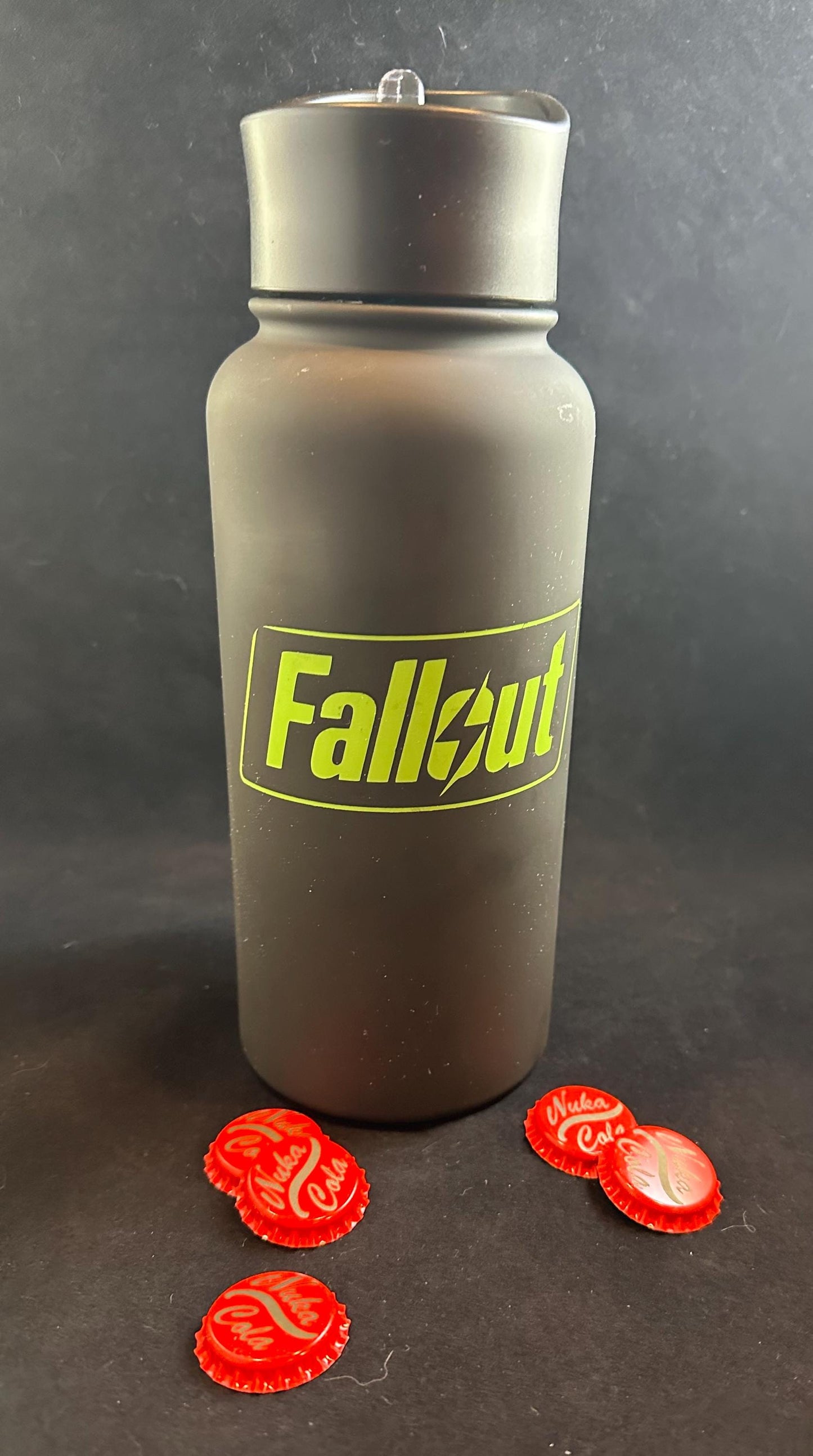 Green and Black Water Bottle Thermos - Fallout