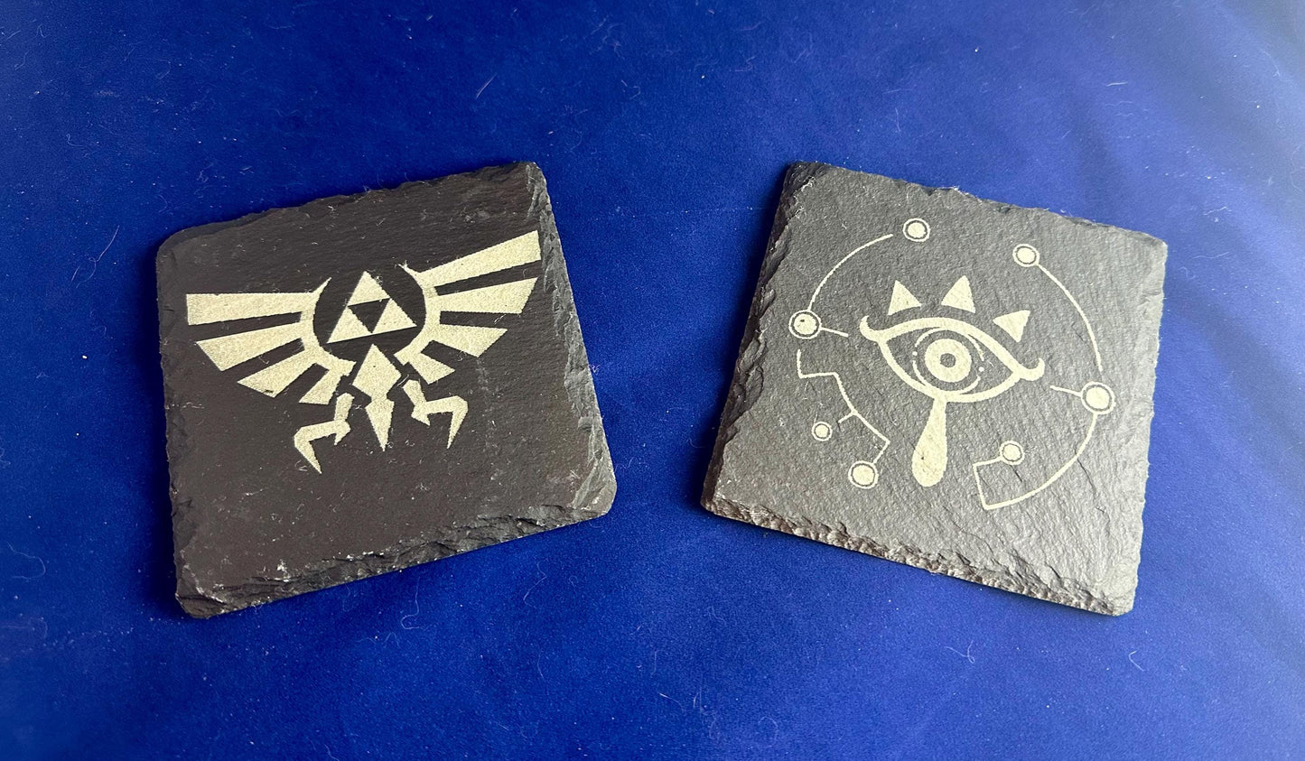 Set of 2 Slate Coasters - The Legend of Zelda
