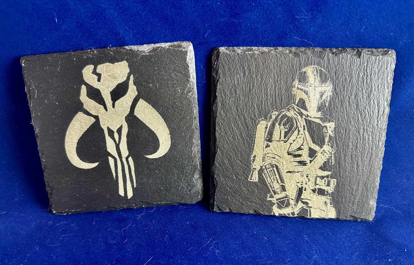 Slate Coasters Set of 2 - Boba Fett