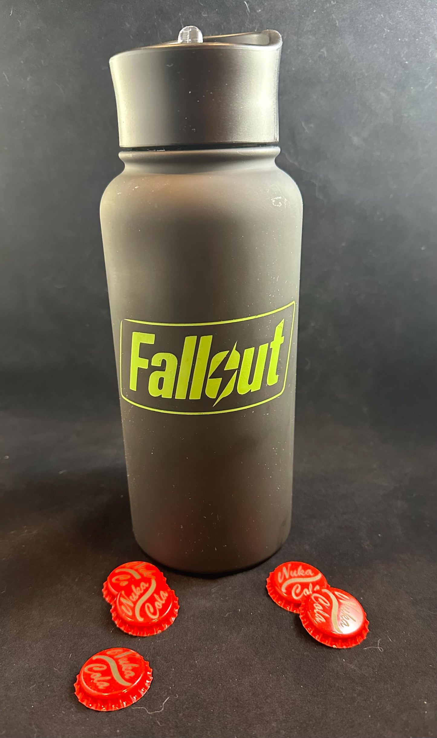 Green and Black Water Bottle Thermos - Fallout