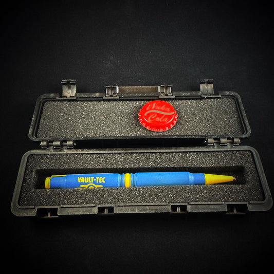 Real .308 Once-Fired Bullet Casing Refillable Twist Pen Cerakoted - Limited Edition Vault-Tec w/ case