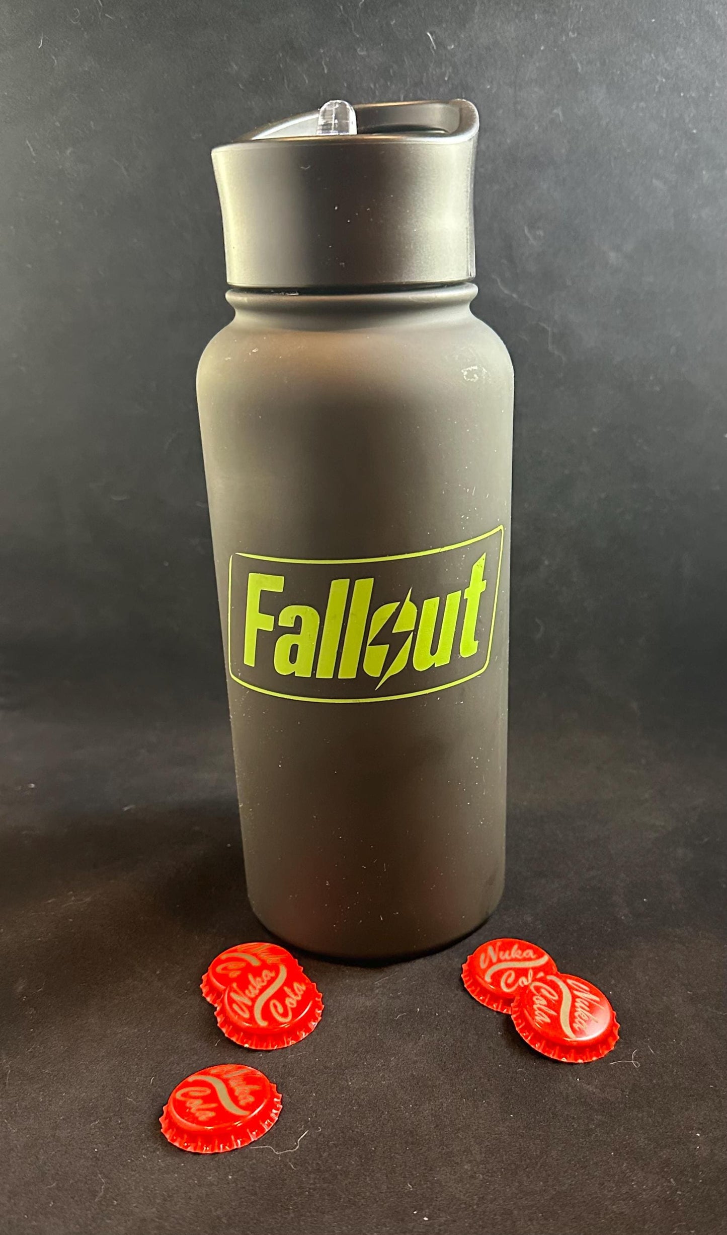 Green and Black Water Bottle Thermos - Fallout